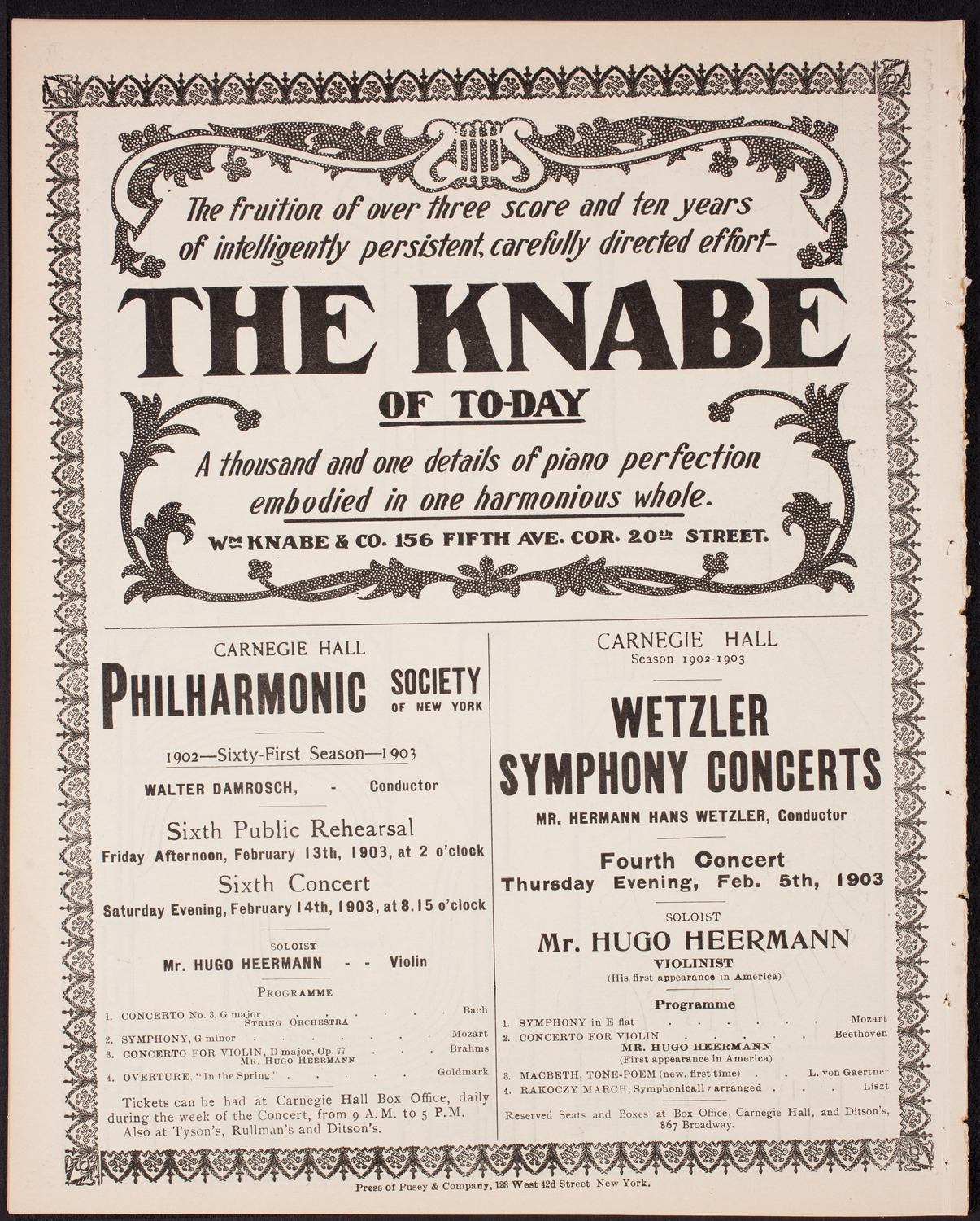 New York Festival Chorus, February 1, 1903, program page 12