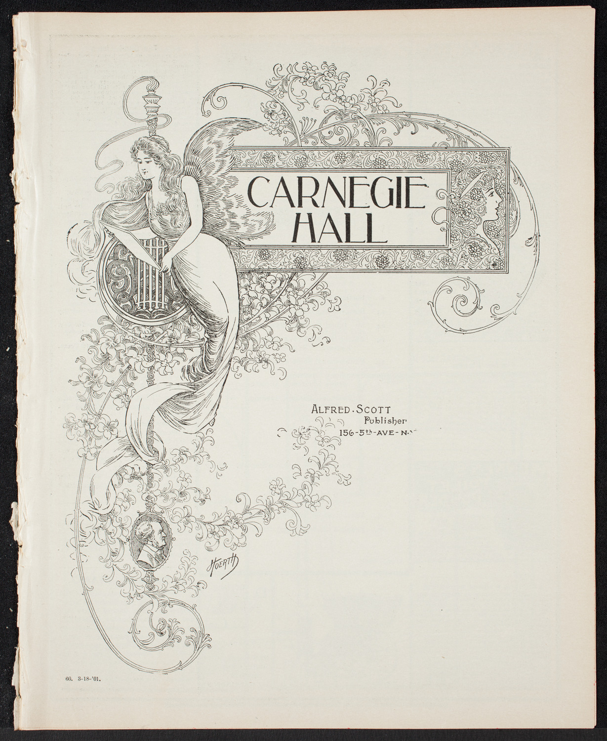 Josef Hofmann, Piano, March 18, 1901, program page 1