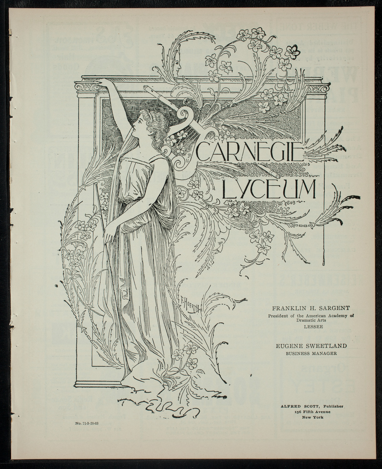 Miss Spence's School Society: Annual Entertainment ot Benefit A Class for Crippled Children, March 20, 1903, program page 1