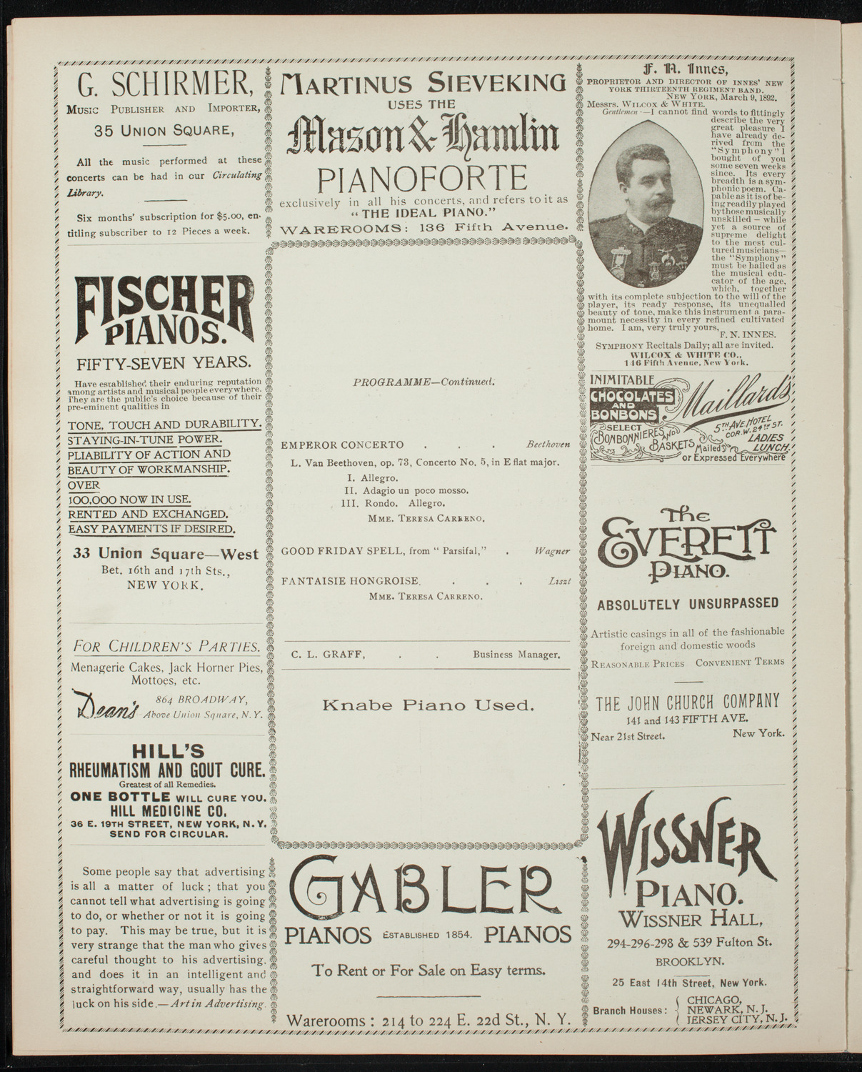 New York Symphony Orchestra, April 2, 1897, program page 6