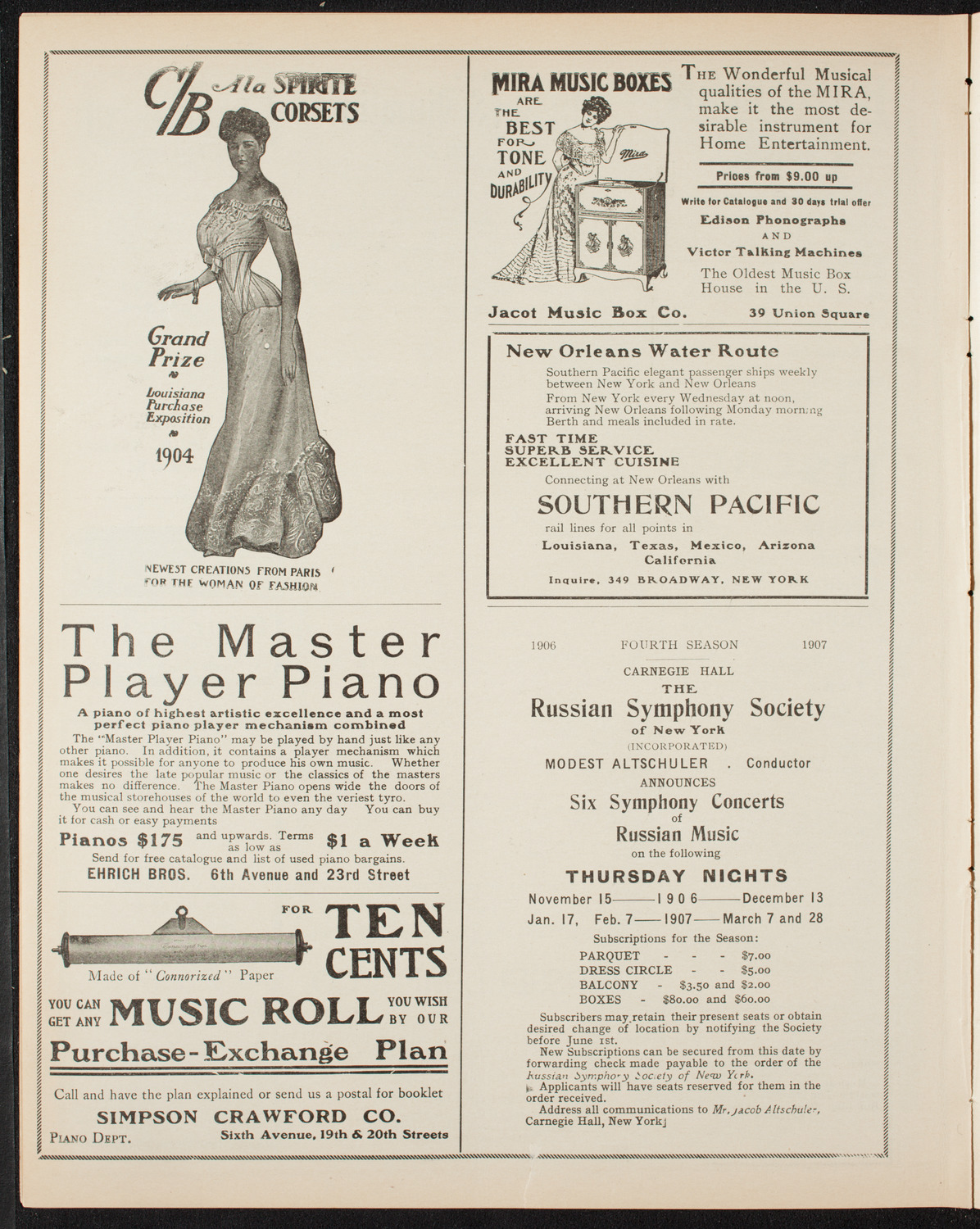 Benefit for San Francisco Earthquake Victims, May 7, 1906, program page 8