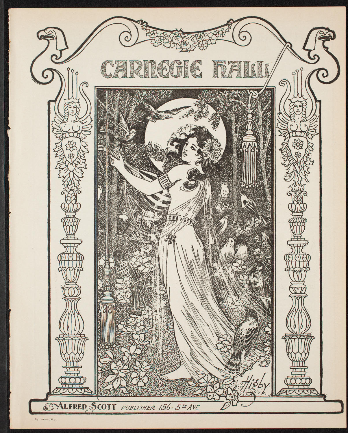 Emma Calvé, Soprano, and Her Company, February 22, 1906, program page 1