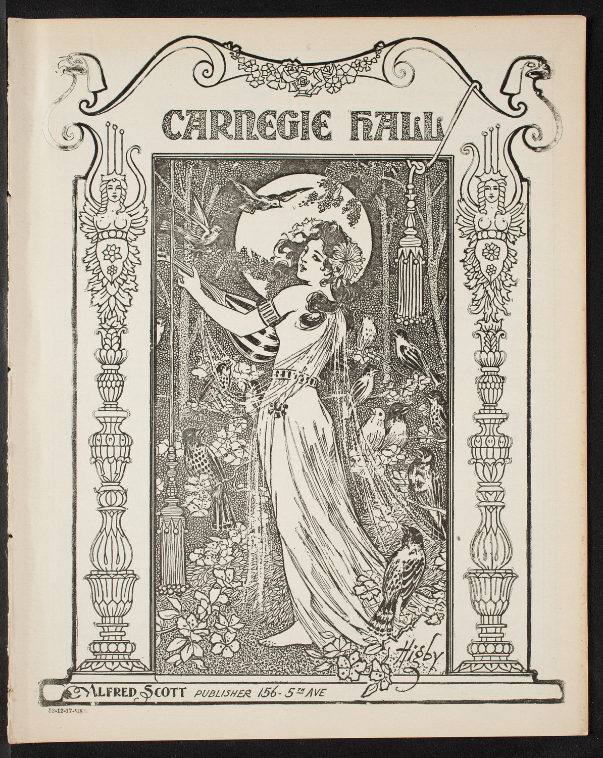 Musical Art Society of New York, December 17, 1908, program page 1