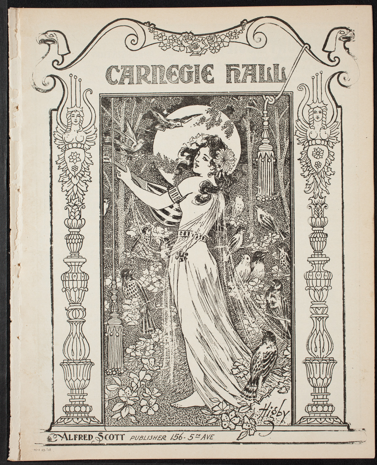 Volpe Symphony Society of New York, January 23, 1908, program page 1