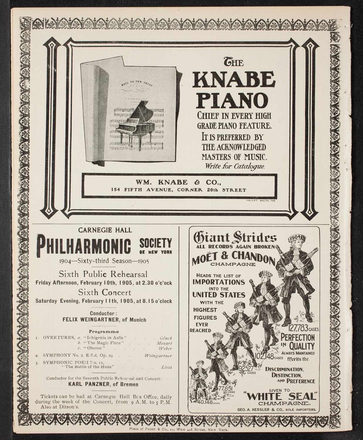 New York Philharmonic, January 27, 1905, program page 14