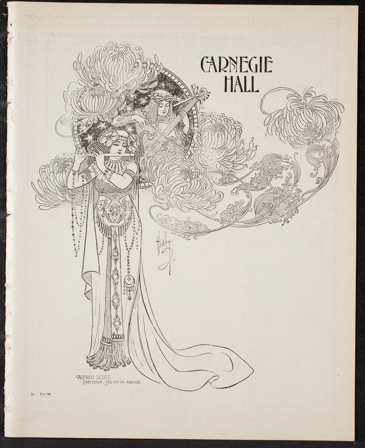 Florizel Reuter and Paur Symphony Orchestra, with Lucy Gates, February 4, 1902, program page 1