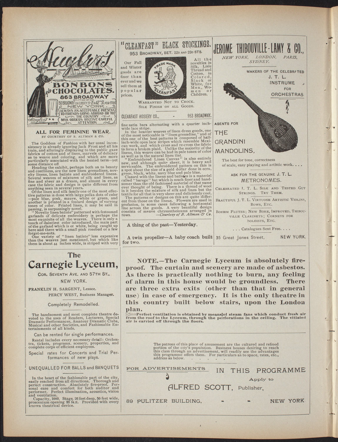 Reading by F. Hopkinson Smith, April 24, 1897, program page 4