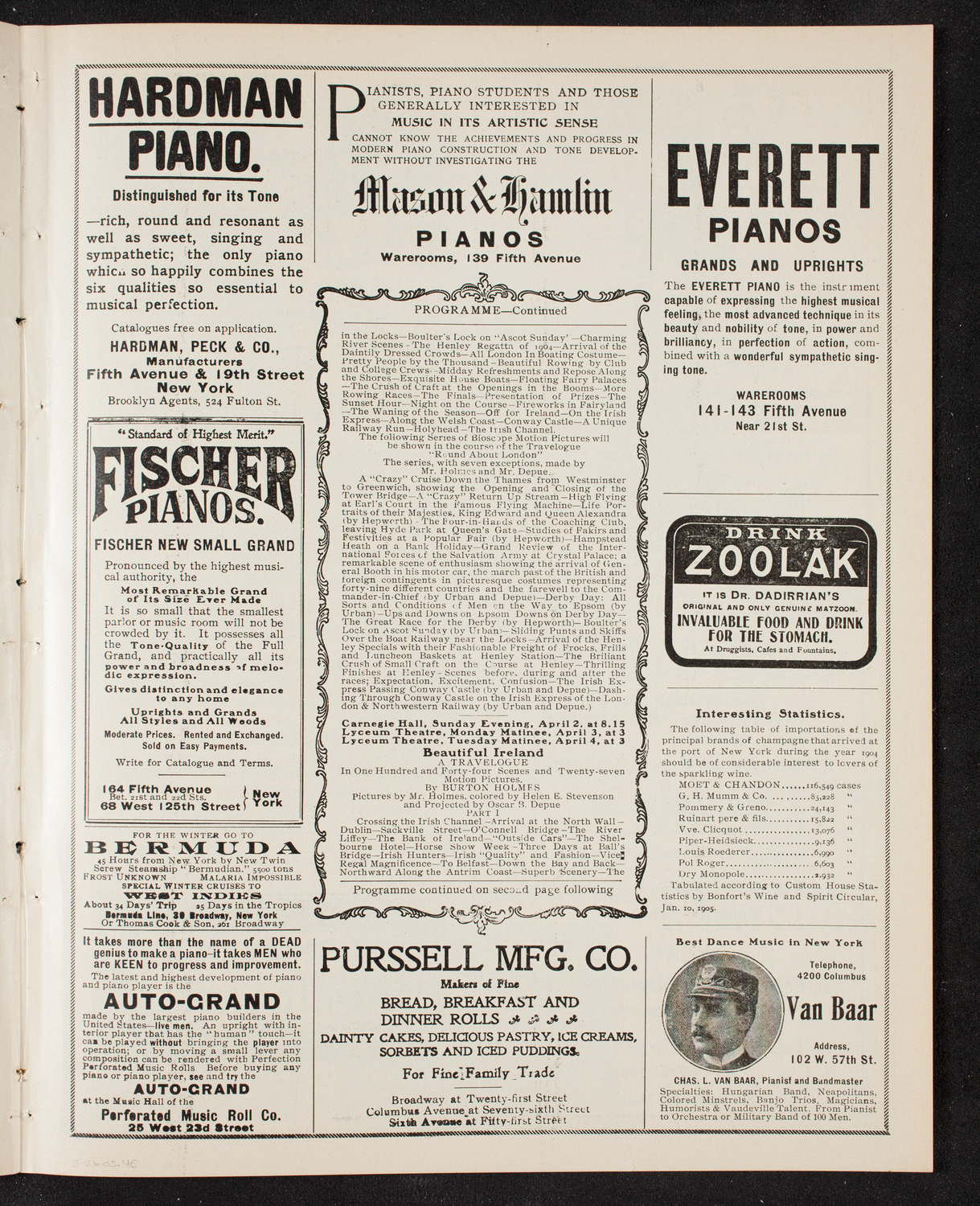 Burton Holmes Travelogue: Round About London, March 26, 1905, program page 7