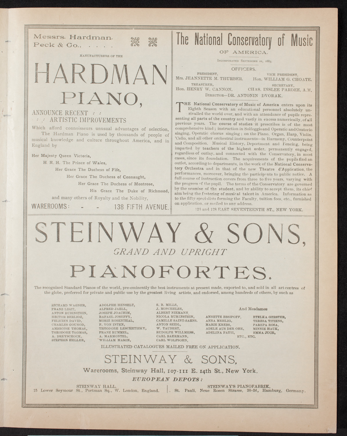 Oratorio Society of New York, March 18, 1893, program page 5