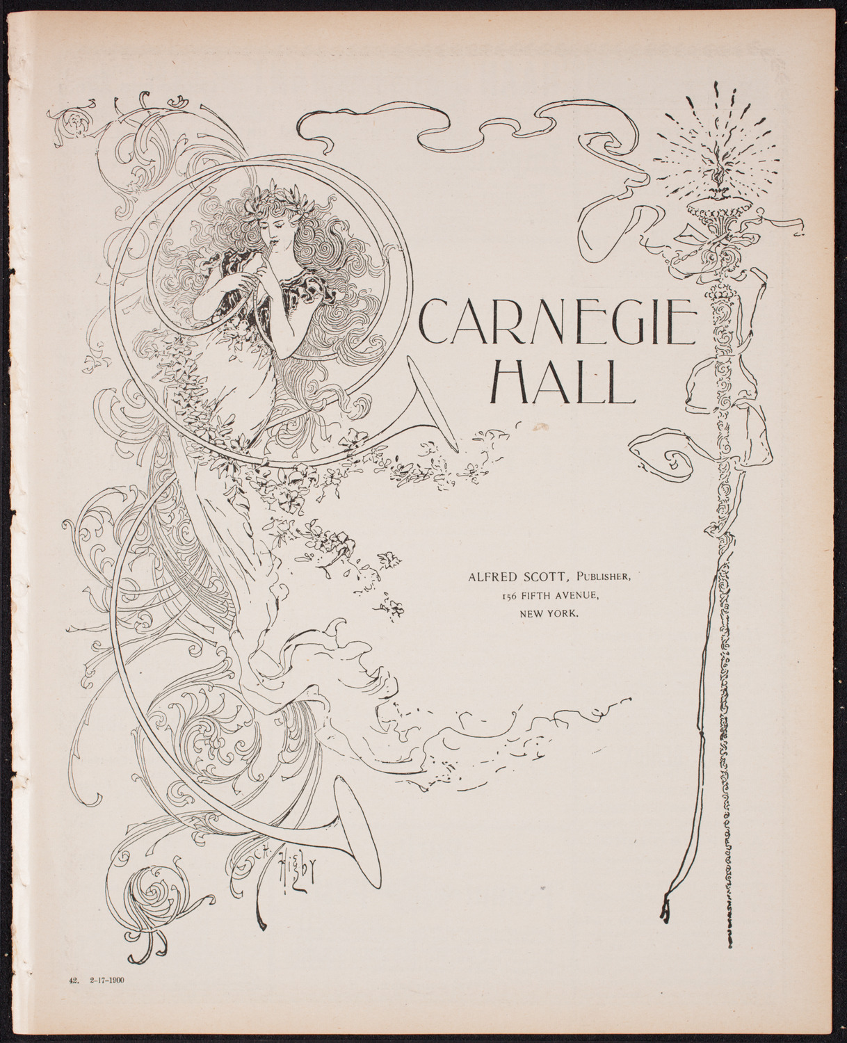 New York Philharmonic, February 17, 1900, program page 1