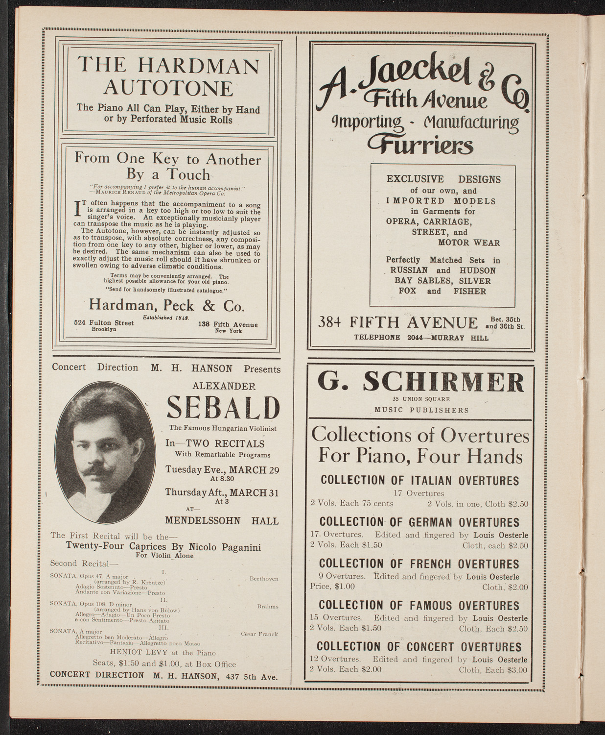 Musical Art Society of New York, March 17, 1910, program page 8