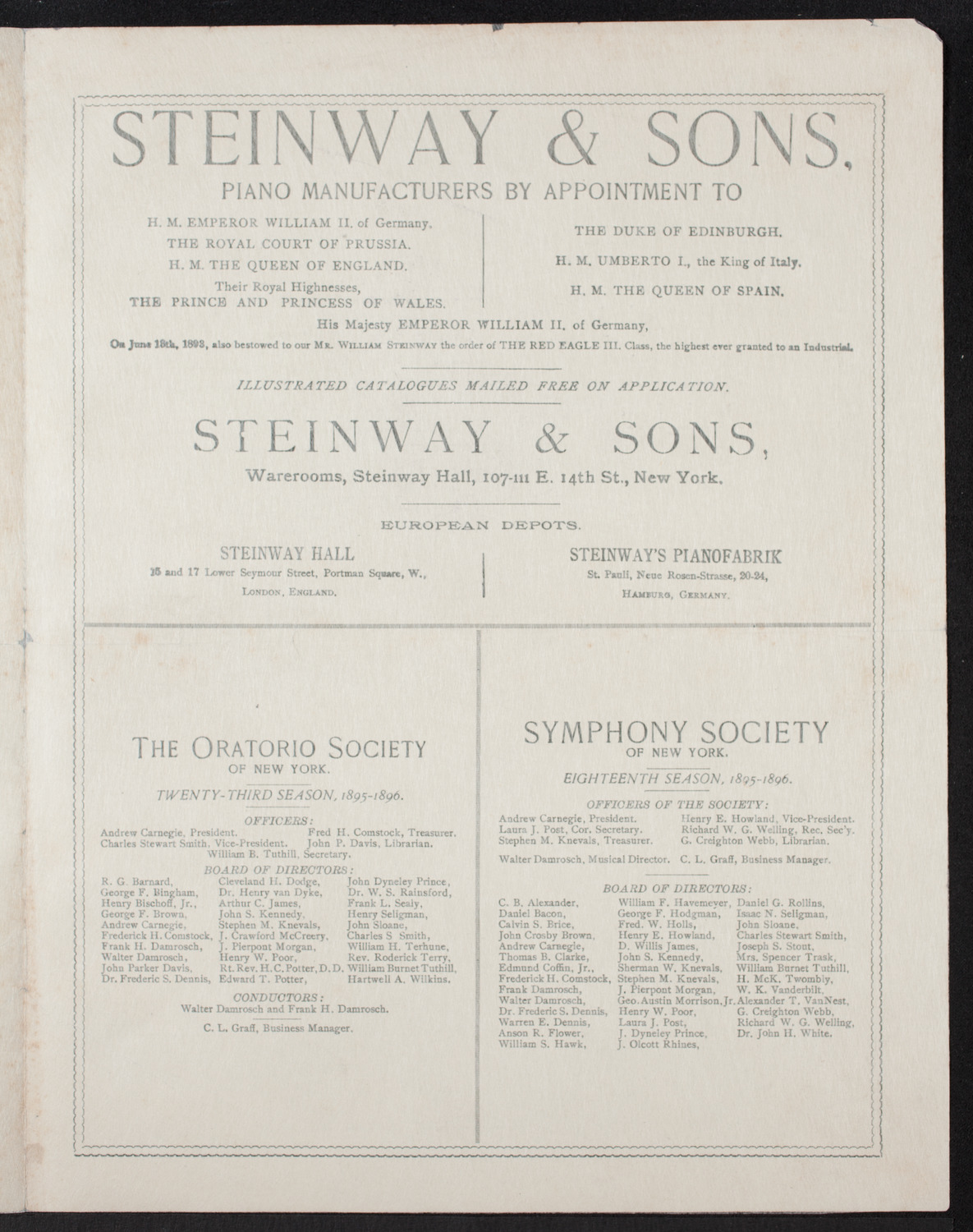 Graduation: New York University Law School, June 2, 1896, program page 3