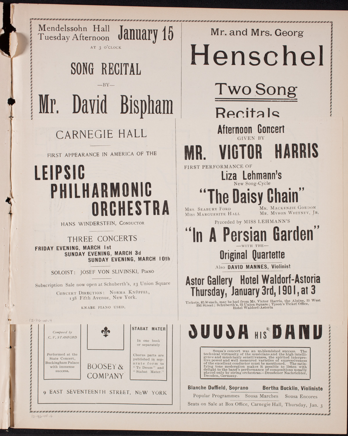 Oratorio Society of New York, December 26, 1900, program page 7