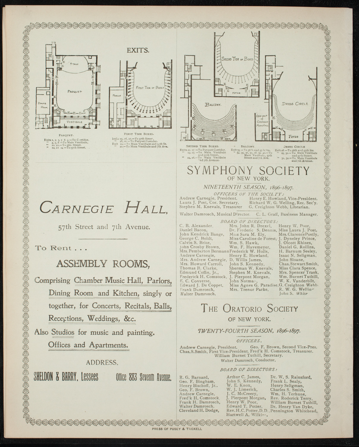 New York Symphony Orchestra, March 20, 1897, program page 8
