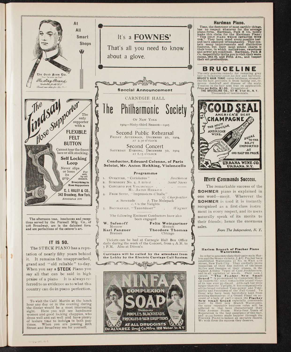 Benefit: St. Mark's Hospital, November 26, 1904, program page 9