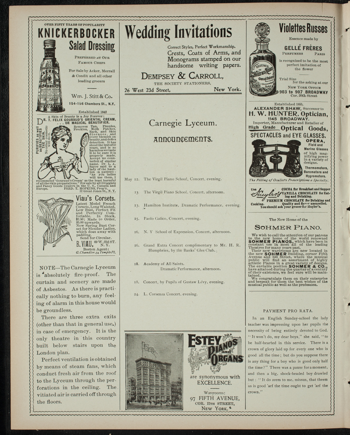 The Jesters of Trinity College, May 9, 1899, program page 2