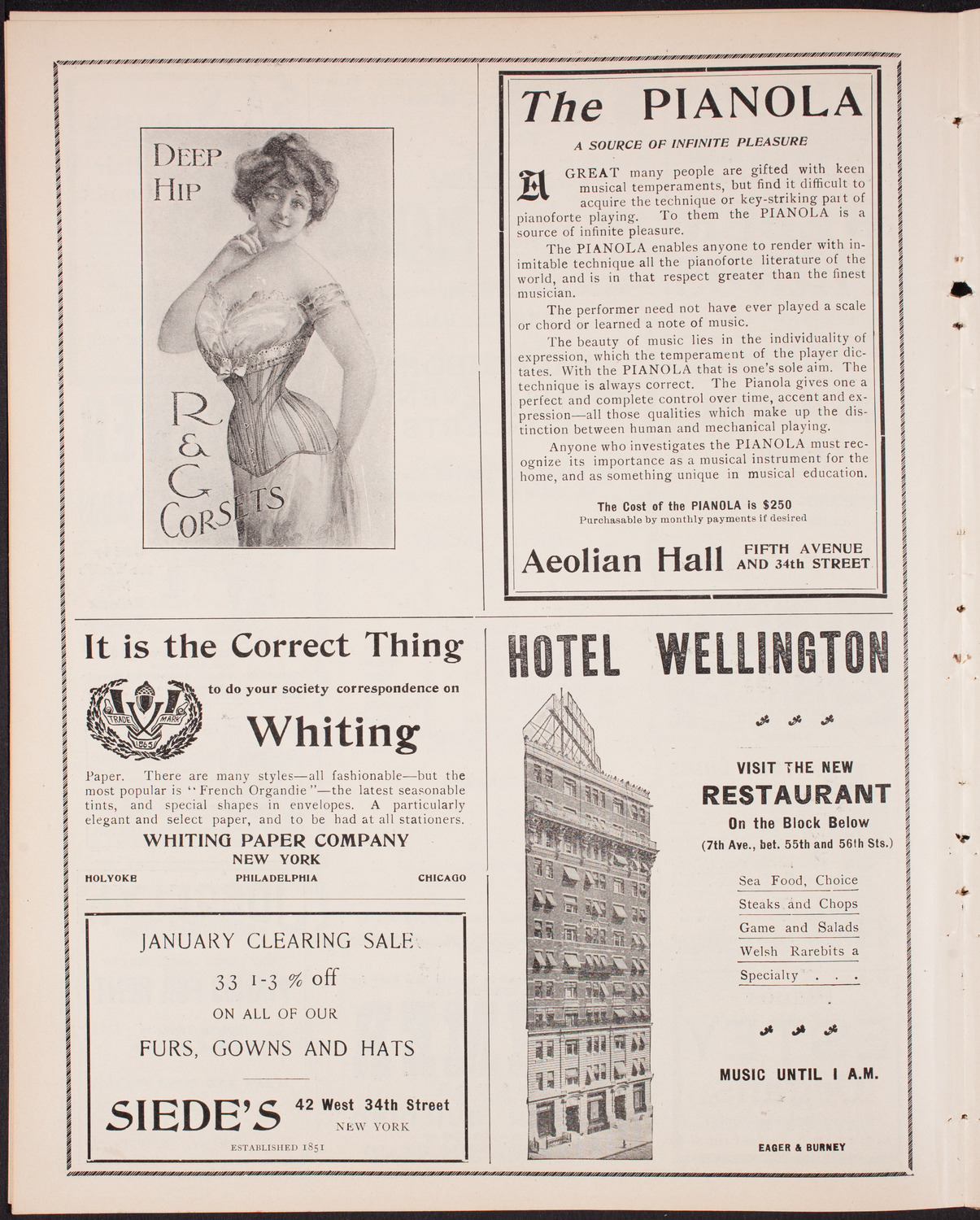 Kaltenborn Sunday Evening Concert, January 4, 1903, program page 6