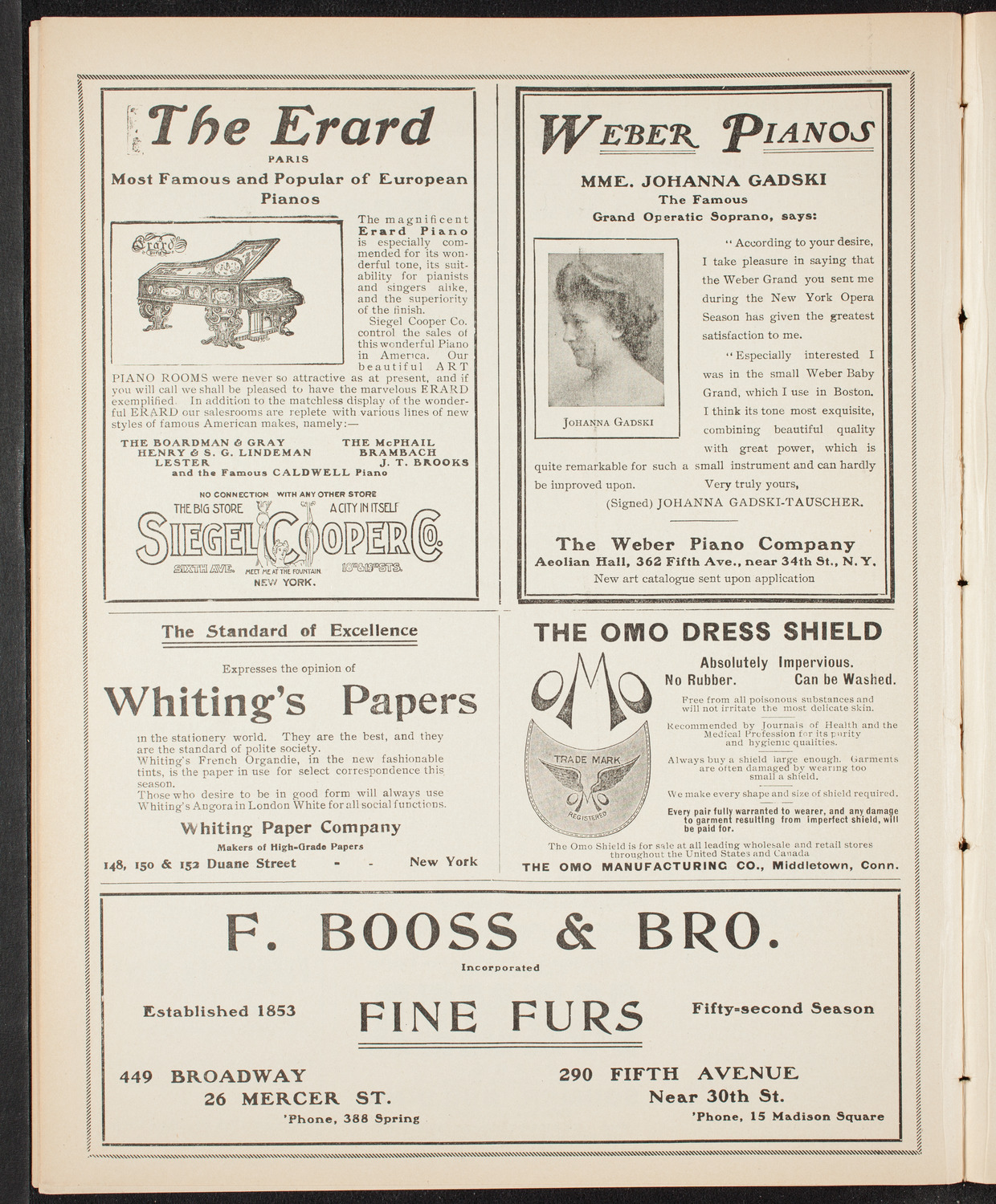 Marie Herites, Violin, November 20, 1904, program page 6