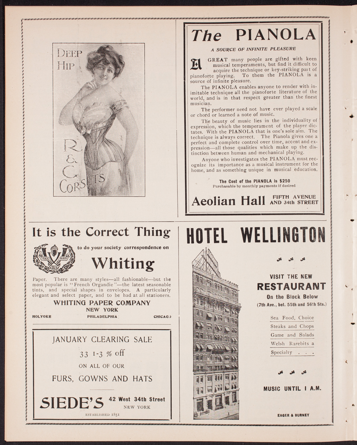 Wetzler Symphony Orchestra, February 5, 1903, program page 6