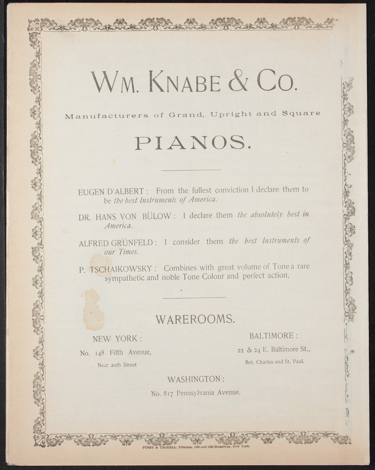 New York Philharmonic, March 24, 1893, program page 8