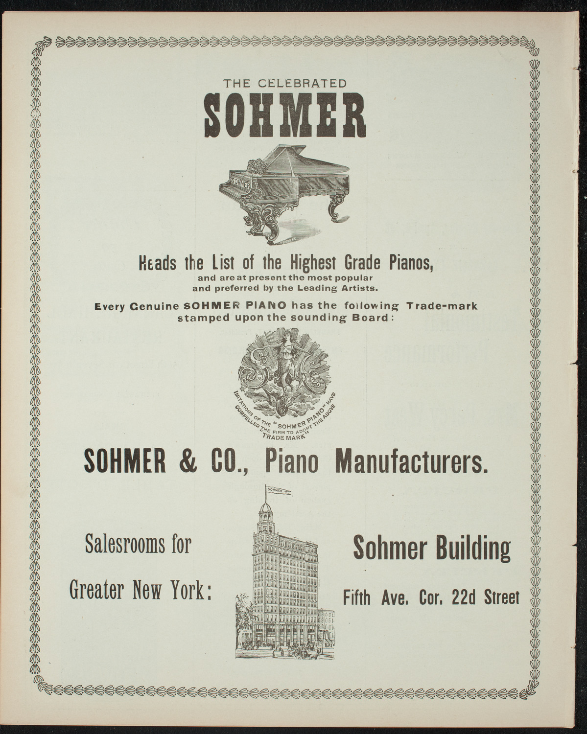 Virgil Piano School, March 30, 1898, program page 8