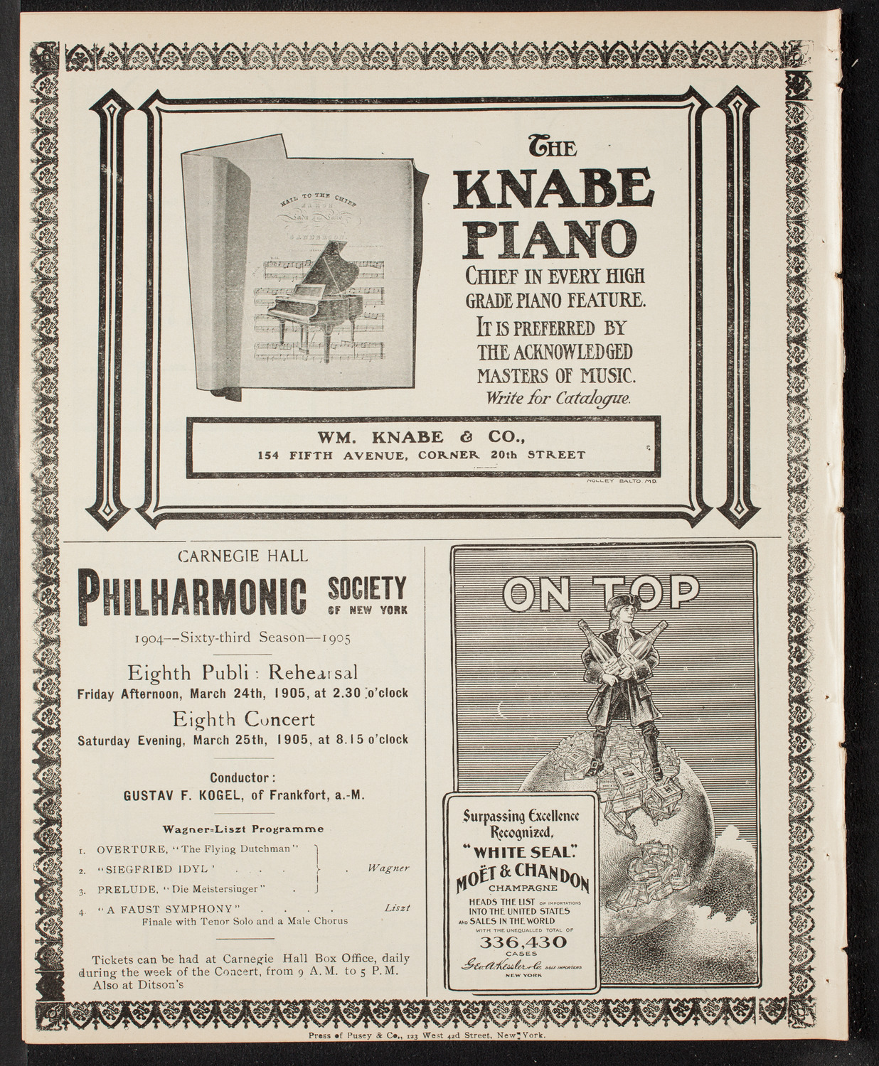 People's Choral Union, March 20, 1905, program page 12