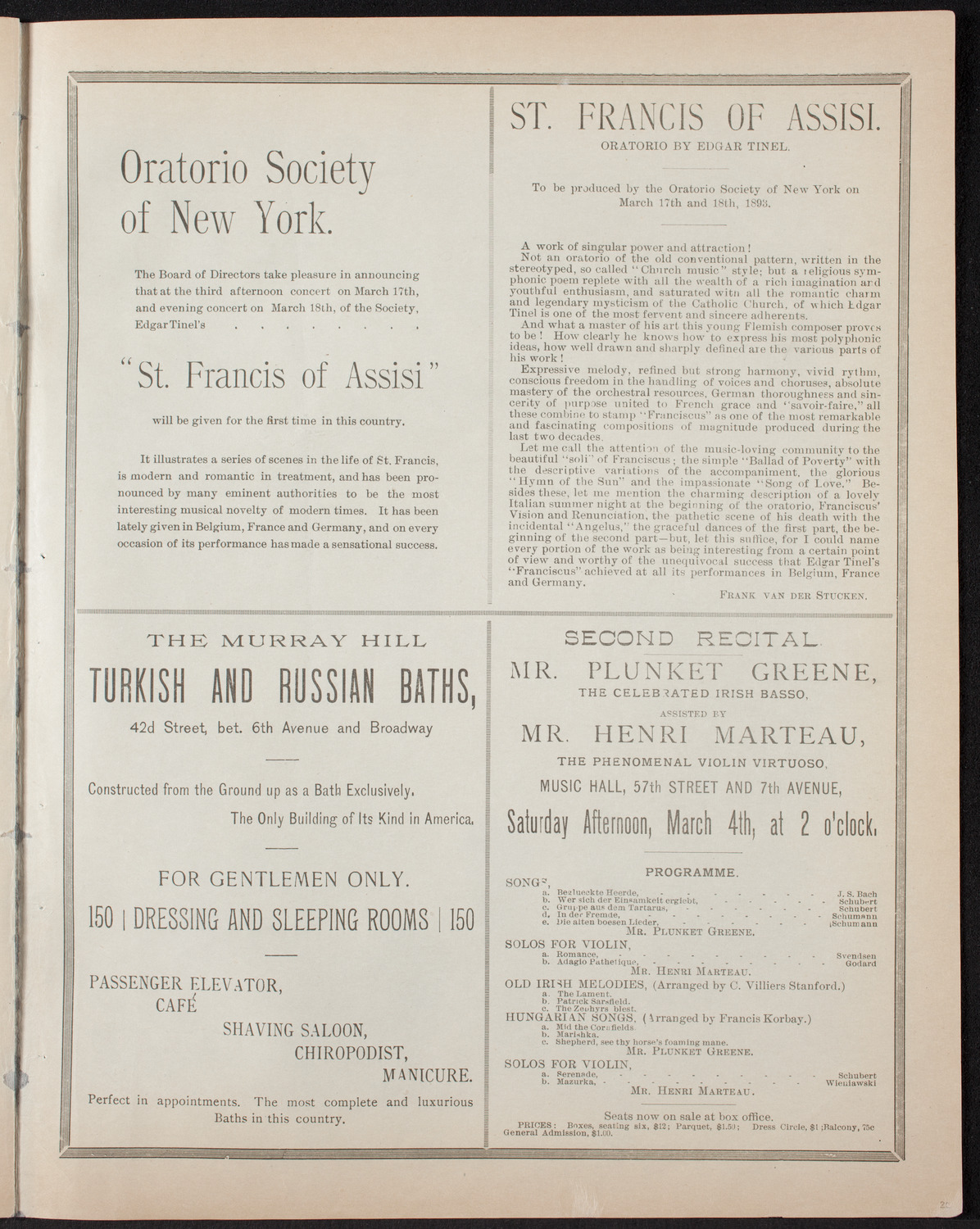 New York Symphony Orchestra: Grand Wagner Matinee, March 2, 1893, program page 7