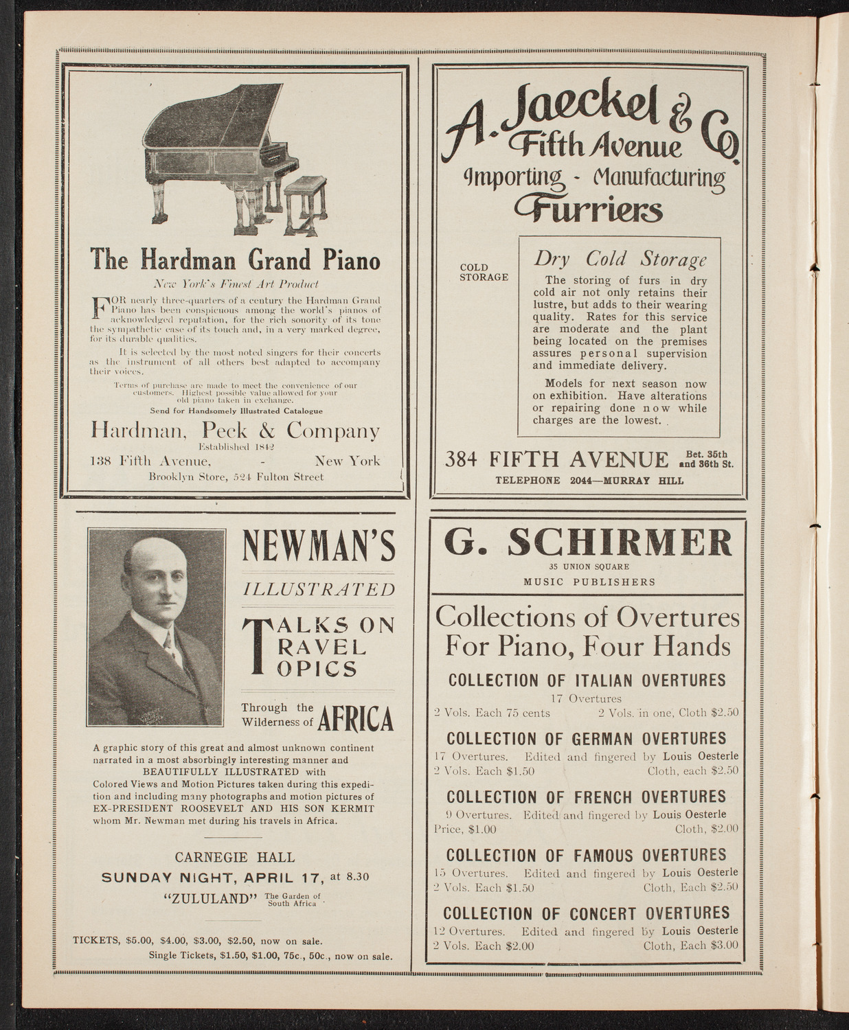 Newman's Illustrated Talks on Travel Topics, April 10, 1910, program page 8