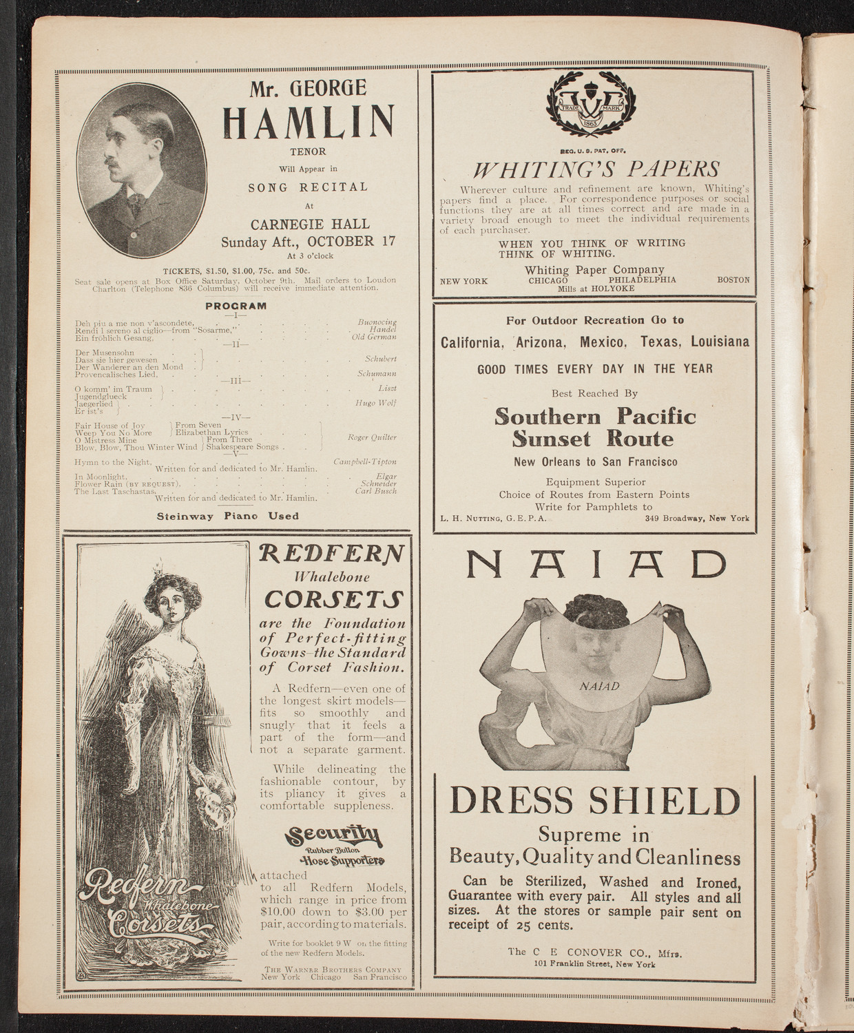 Columbus Day Celebration, October 12, 1909, program page 2