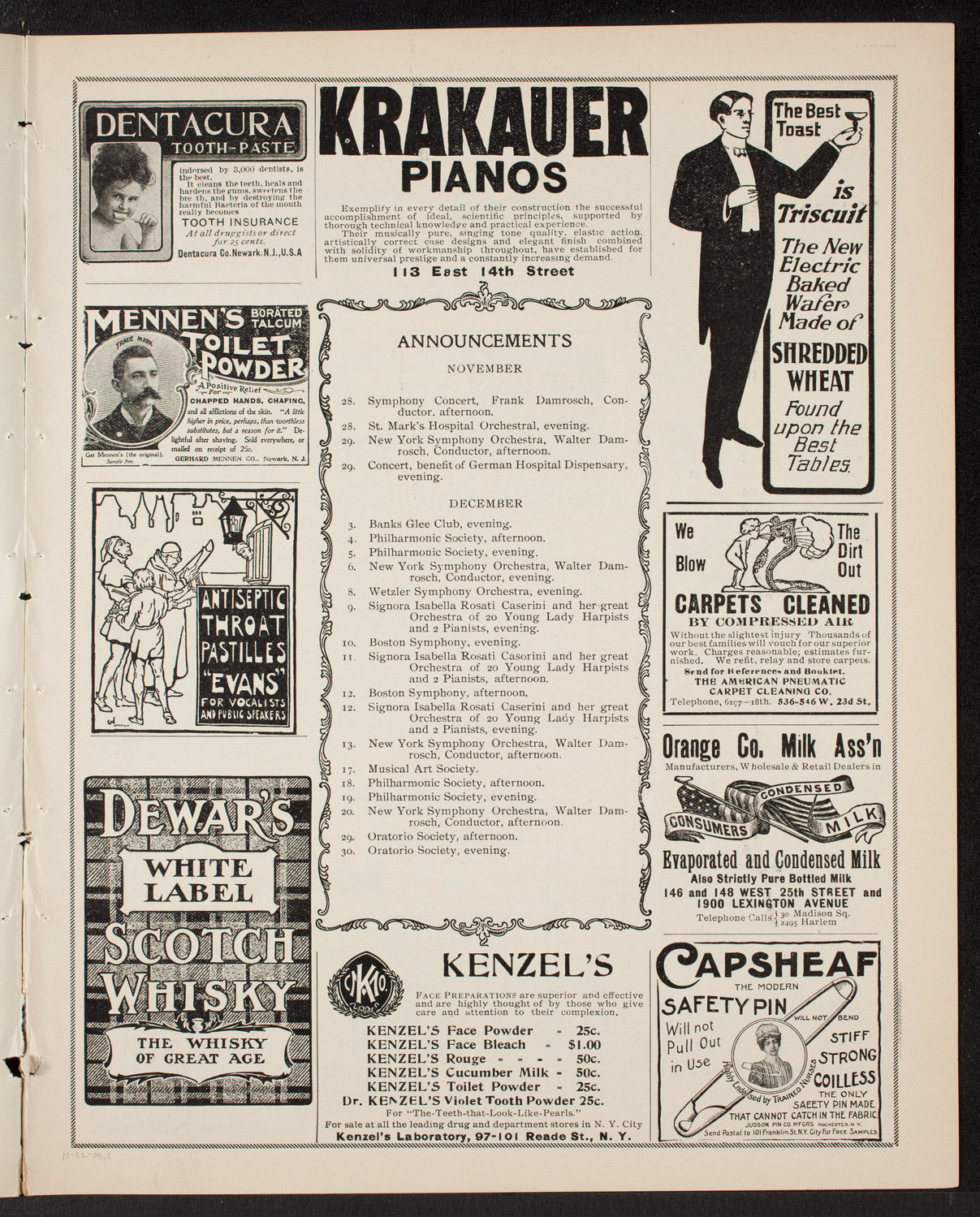 New York Symphony Orchestra, November 22, 1903, program page 3