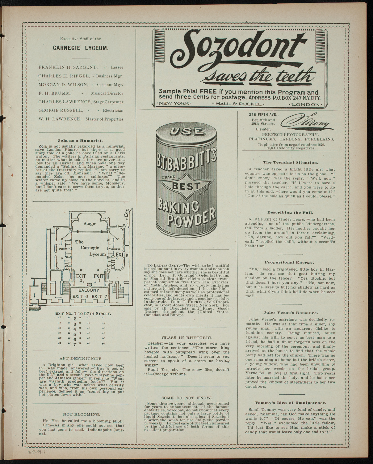 Powers-Arnold Wednesday Morning Musicale, March 8, 1899, program page 3