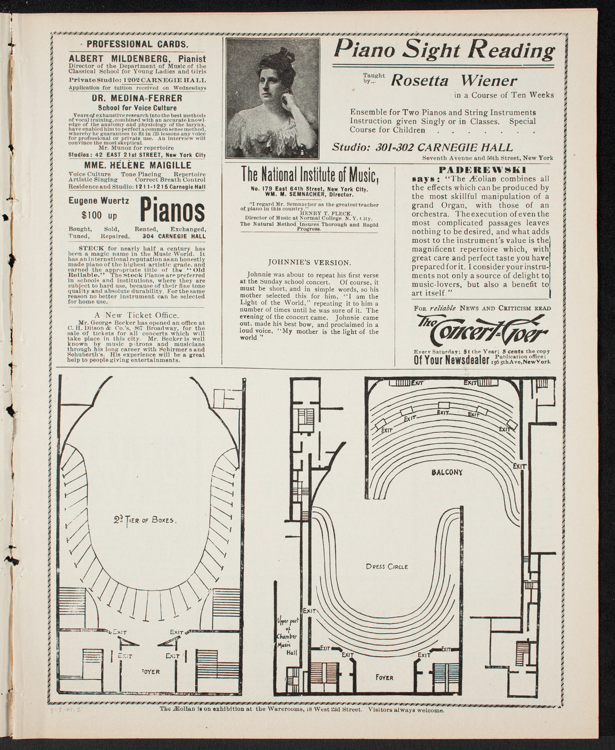 Symphony Concert for Young People, March 2, 1901, program page 3