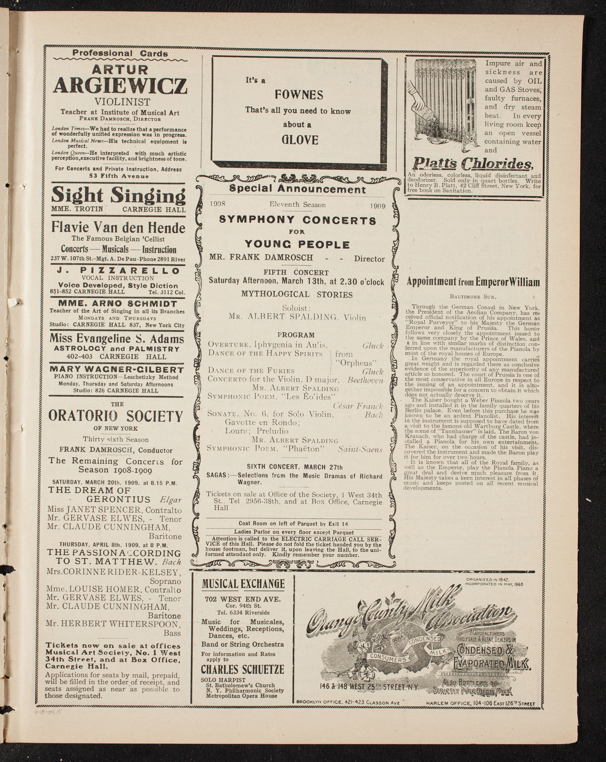 Meeting: Taxpayers Protective Union, March 10, 1909, program page 9