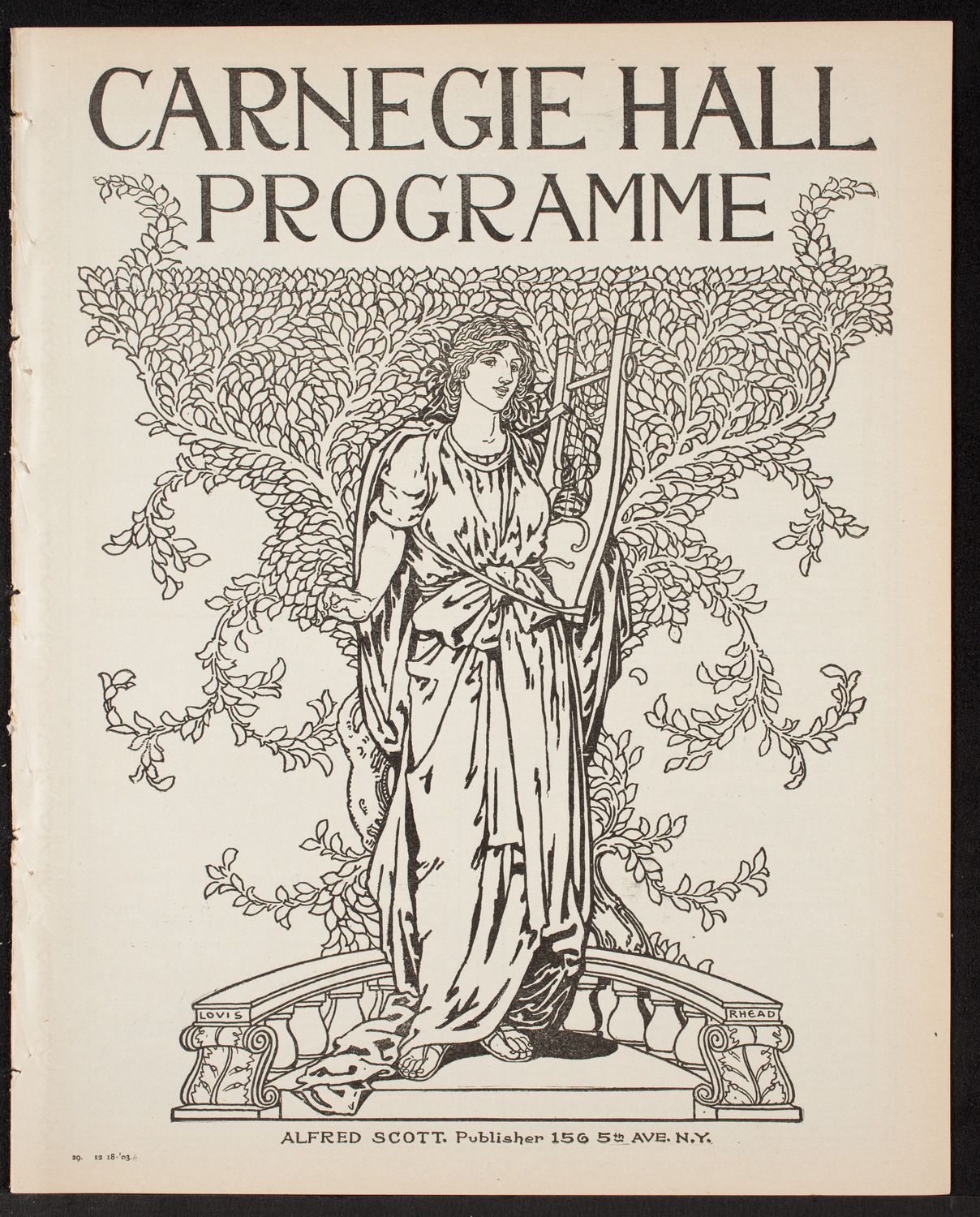 New York Philharmonic, December 18, 1903, program page 1