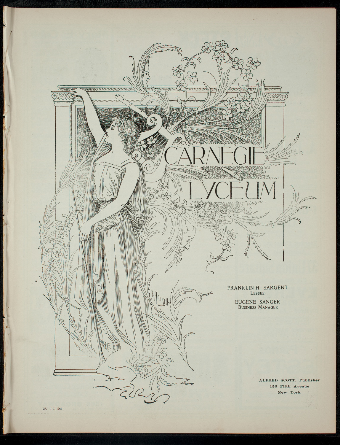 The Children's Theatre, January 1, 1901, program page 1