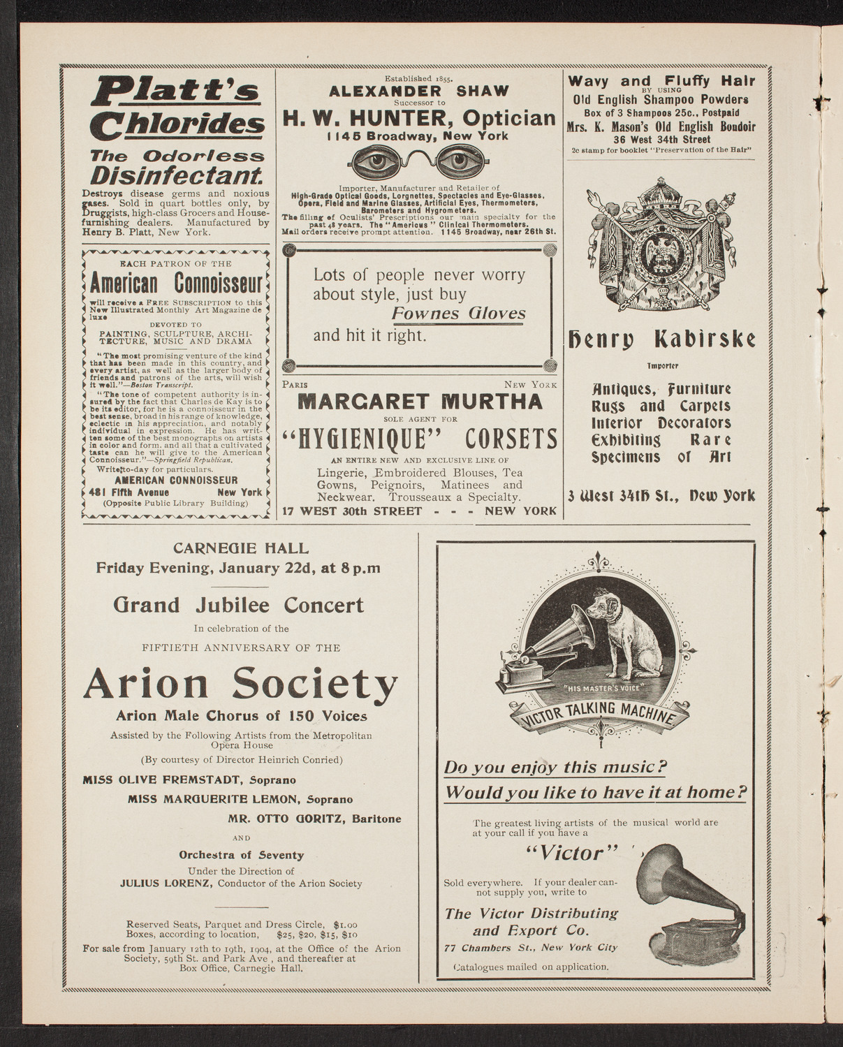 New York Philharmonic, January 8, 1904, program page 2