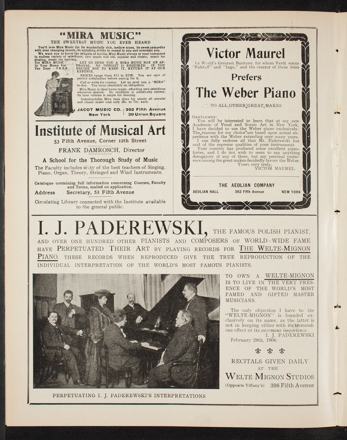 Philanthropic Society Concert, February 7, 1909, program page 6