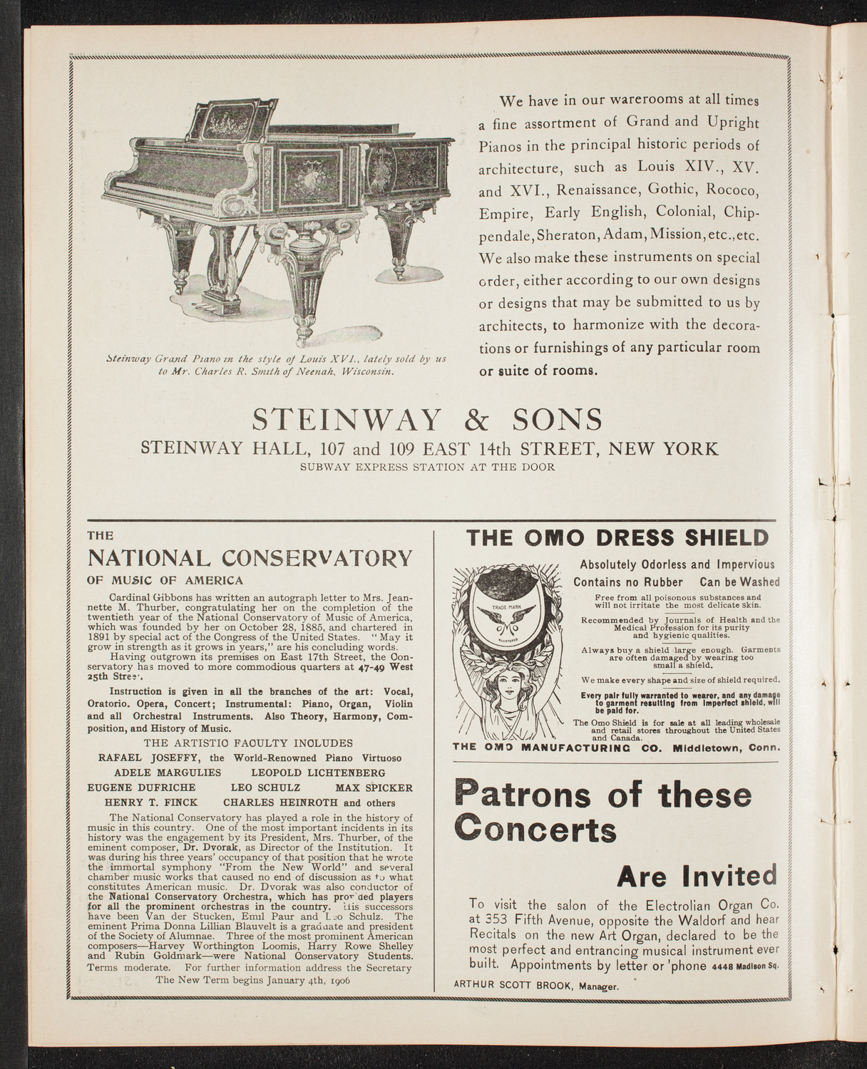 Raoul Pugno, Joseph Hollman and Marie Hall, January 21, 1906, program page 4