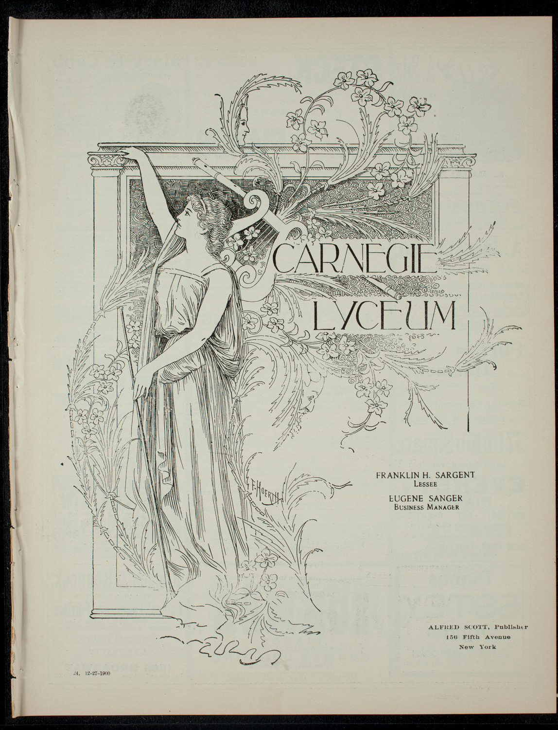 Children's Entertainment for the Benefit of the Hebrew Technical School for Girls: The Children's Theatre, December 27, 1900, program page 1