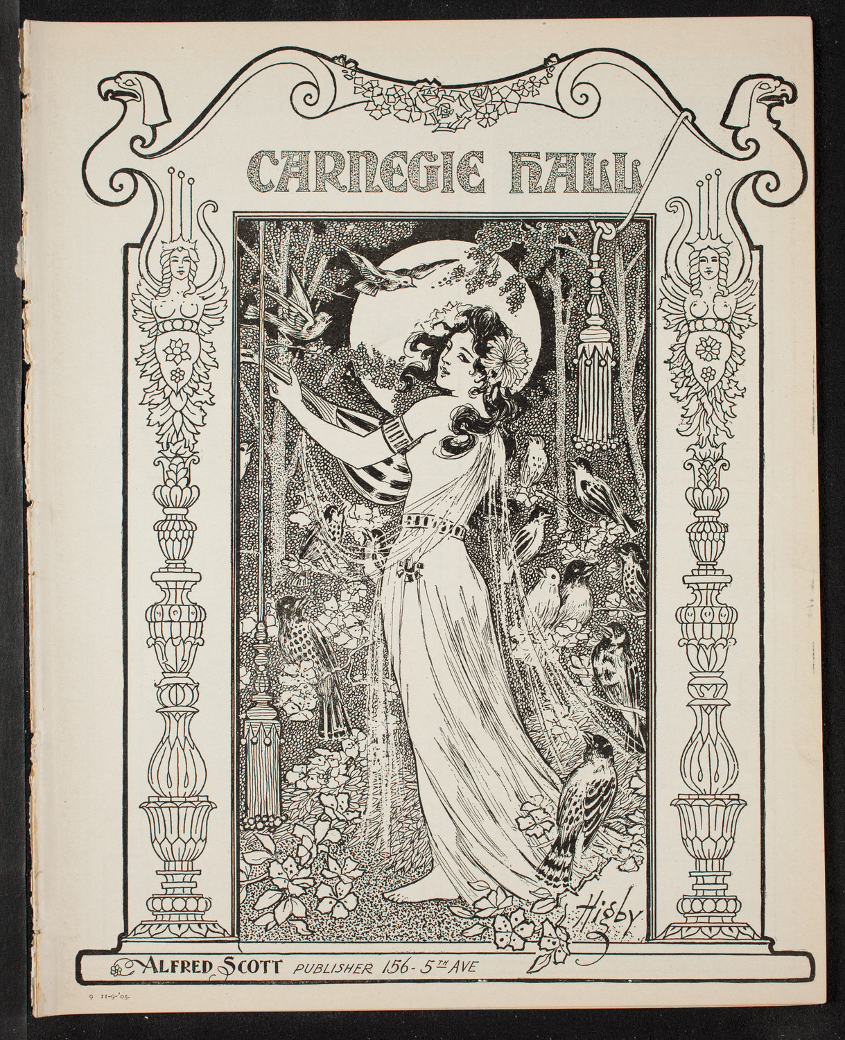 Boston Symphony Orchestra, November 9, 1905, program page 1