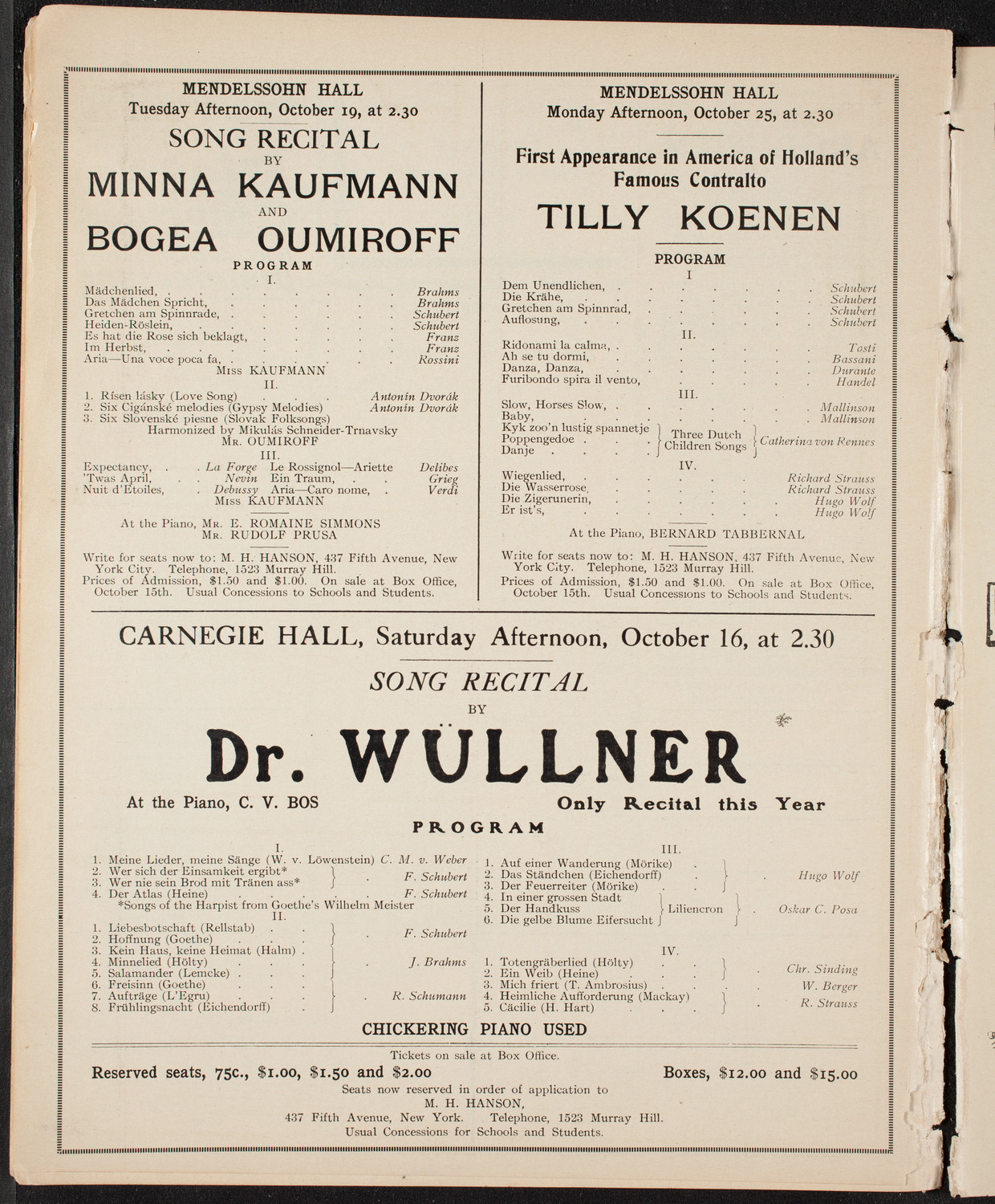 Columbus Day Celebration, October 12, 1909, program page 10