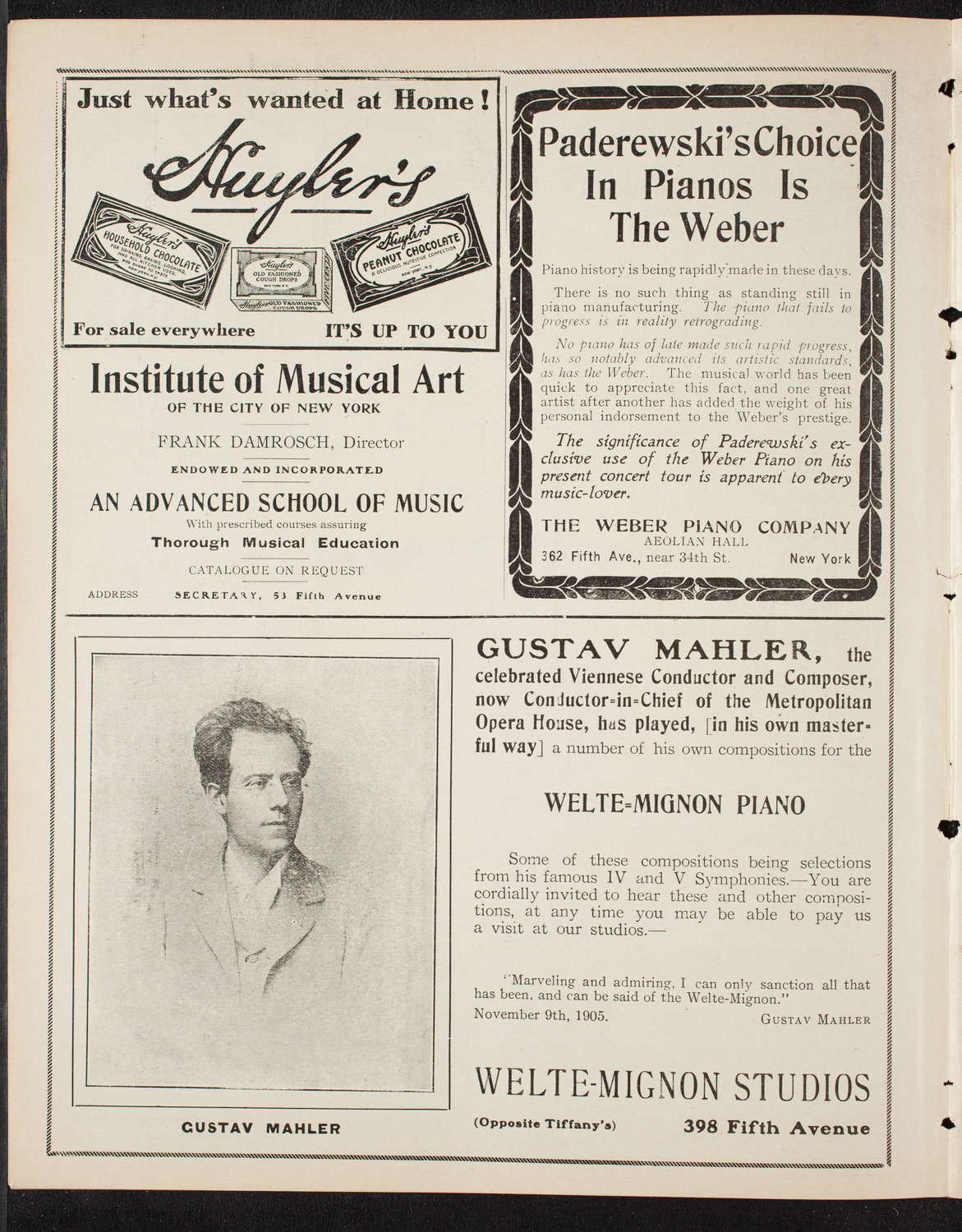 Teresa Carreño, Piano, January 12, 1908, program page 6