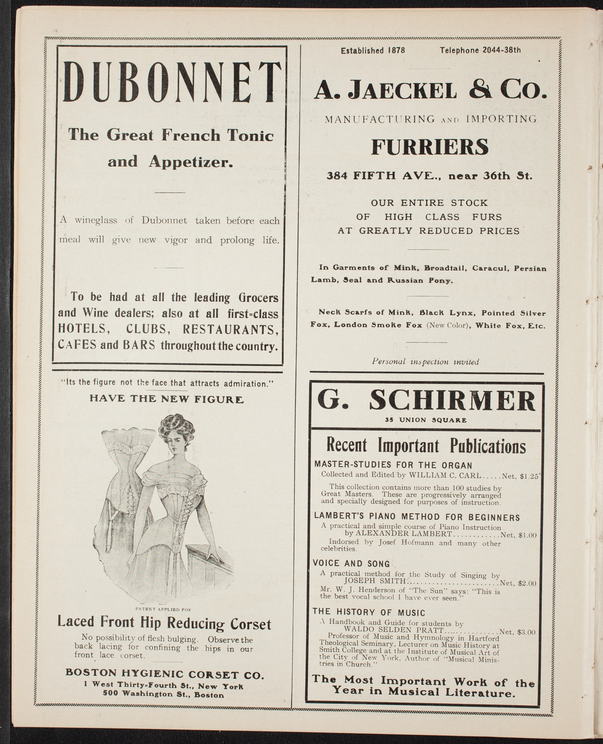 Volpe Symphony Society of New York, January 23, 1908, program page 8