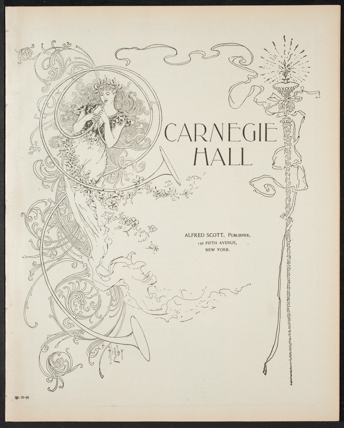 Benefit: Catholic Reading Rooms for Seamen, January 29, 1899, program page 1