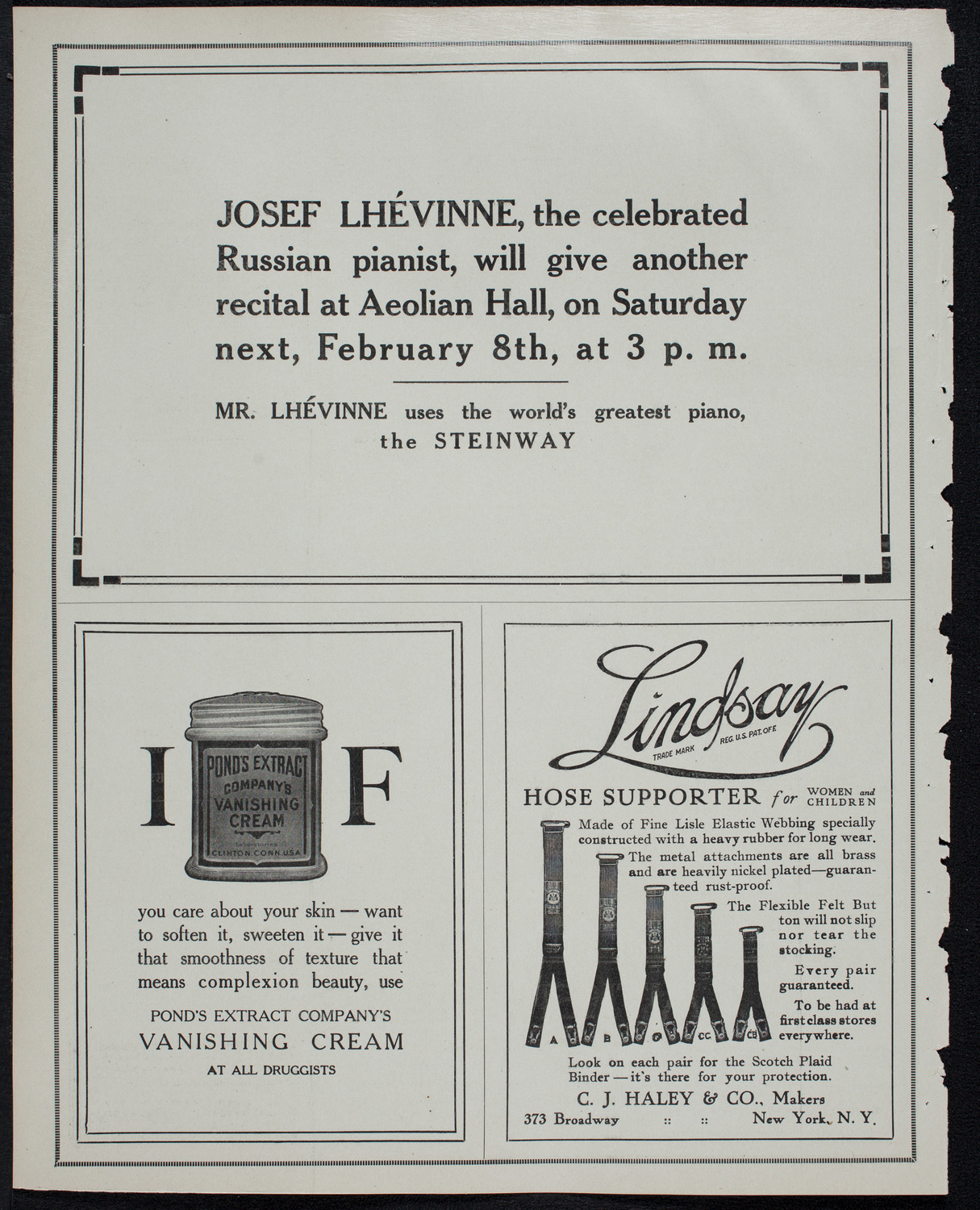 New York Philharmonic, February 7, 1913, program page 4