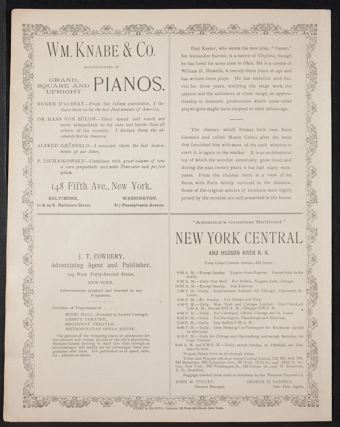 Boston Symphony Orchestra, December 14, 1893, program page 8
