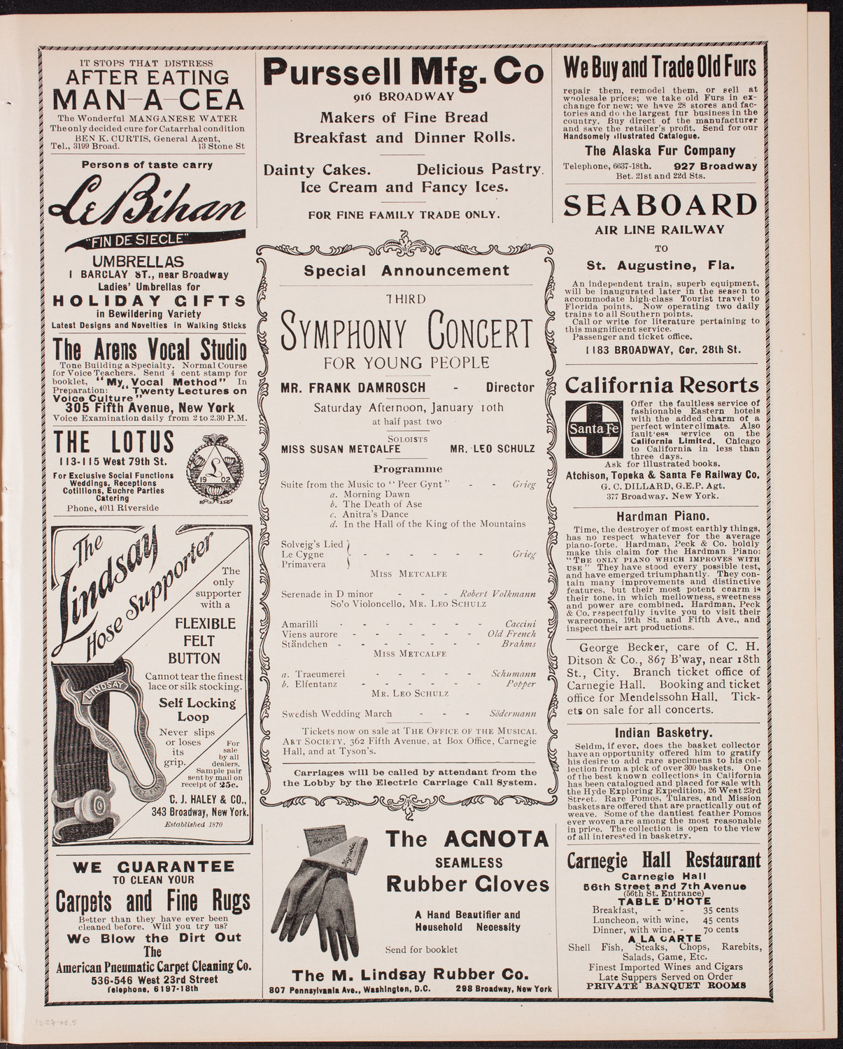 Oratorio Society of New York, December 27, 1902, program page 9