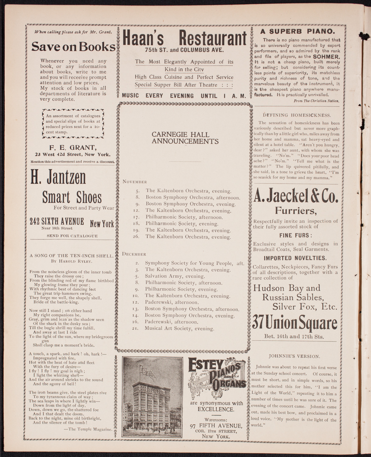 Mass Meeting: Sympathy for the Boers, October 11, 1899, program page 2