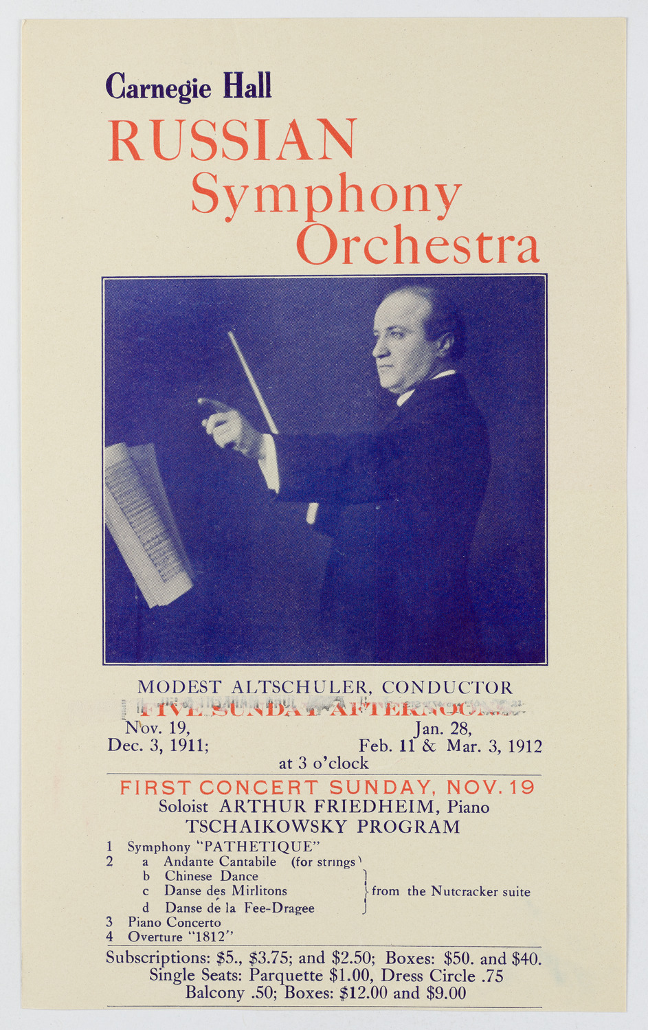 Russian Symphony Society of New York, 1911-1912