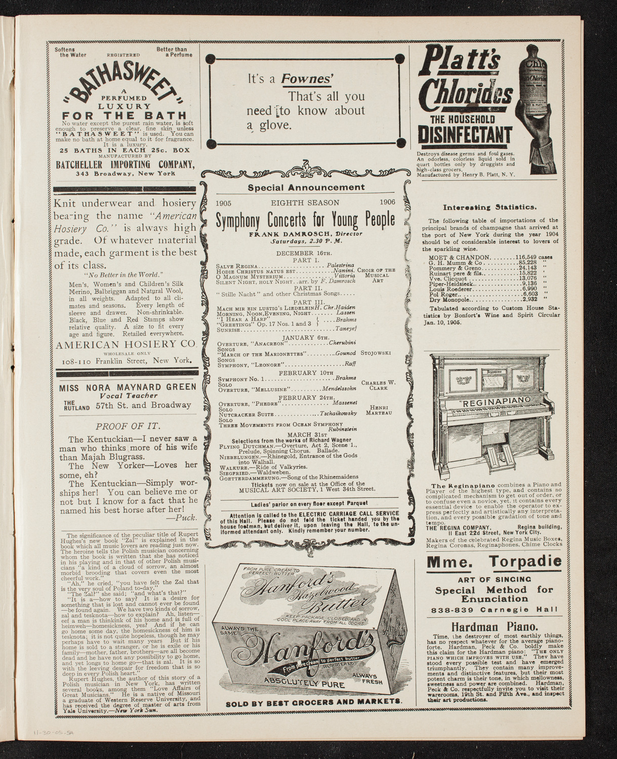 250th Anniversary of the Settlement of the Jews in the United States 1605-1905, November 30, 1905, program page 9